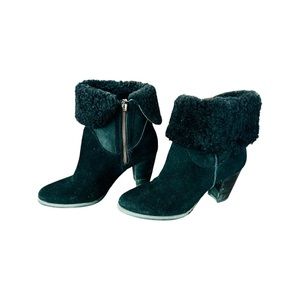 💕NWOT UGG Black Suede Boots w/ Cuff 💕